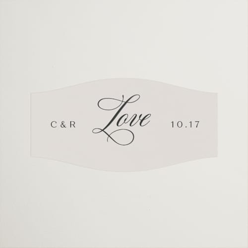 This is a tan wedding favor labels with standard by chocomocacino called nocturne printing on uncoated sticker paper in sticker