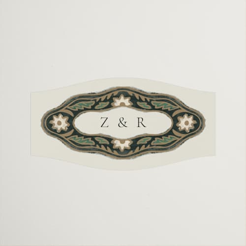 This is a emerald wedding favor labels with standard by Jen Owens called frame printing on uncoated sticker paper in sticker