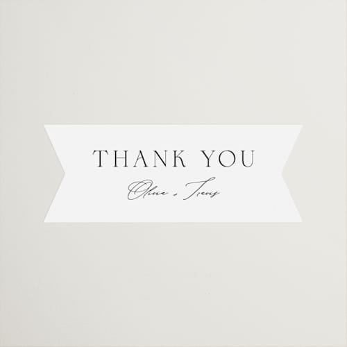 This is a silk wedding favor labels with standard by Kelly Schmidt called brushed edge printing on uncoated sticker paper in sticker