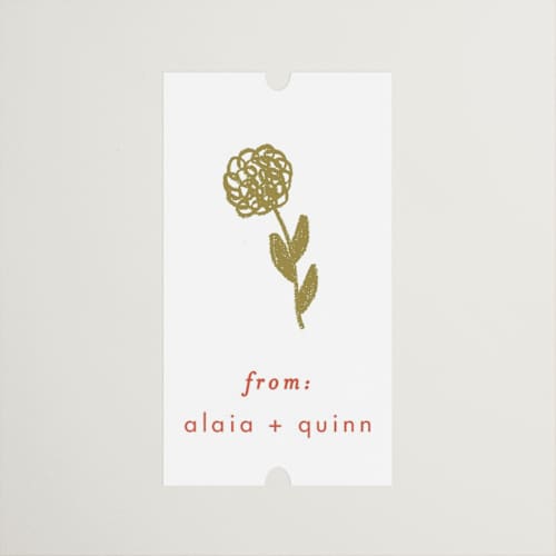 This is a verona sunset custom stickers with standard by Blustery August called alaia printing on uncoated sticker paper in sticker