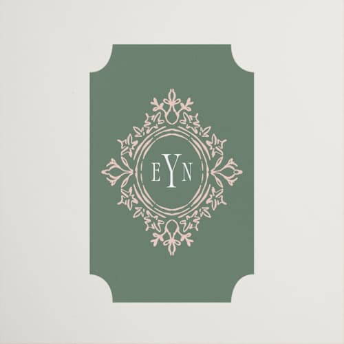 This is a pine wedding favor labels with standard by Claudia Orengo called princess printing on uncoated sticker paper in sticker