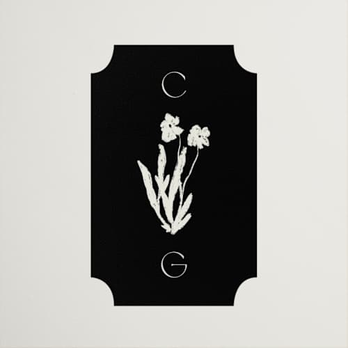 This is a onyx wedding favor labels with standard by Alaina Cherup called la graine printing on uncoated sticker paper in sticker