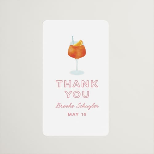 This is a grapefruit custom stickers with standard by Olivia Raufman called the spritz printing on uncoated sticker paper in sticker