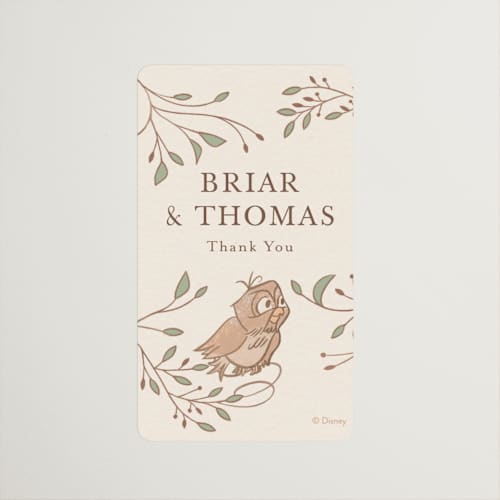 This is a autumn wedding favor labels with standard by Morgan Ramberg called disney storybook printing on uncoated sticker paper in sticker