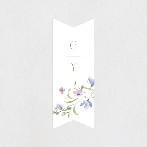 This is a wisteria custom stickers with standard by Everett Paper Goods called sweeping meadow printing on uncoated sticker paper in sticker
