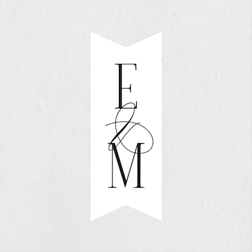 This is a silk wedding favor labels with standard by Laura Hankins called linear printing on uncoated sticker paper in sticker