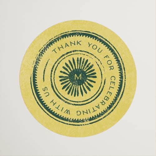 This is a island citrus wedding favor labels with standard by Pixel and Hank called coastal drift printing on uncoated sticker paper in sticker
