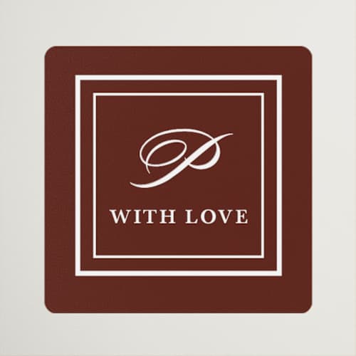 This is a mahogany custom stickers with standard by Katie Ylinen called east coast formal printing on uncoated sticker paper in sticker