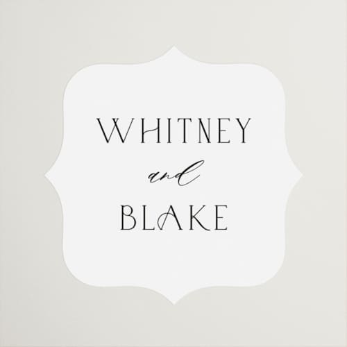 This is a cotton wedding favor labels with standard by Stacey Meacham called luster printing on uncoated sticker paper in sticker