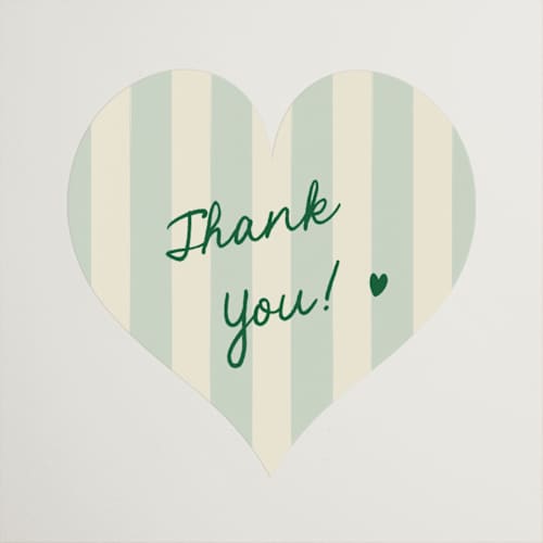 This is a mint custom stickers with standard by Ani Somi called charming in stripes printing on uncoated sticker paper in sticker