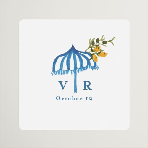This is a mediterraneo custom stickers with standard by Tamara Hilje called fresh border printing on uncoated sticker paper in sticker
