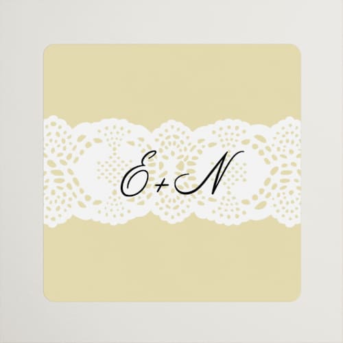 This is a butter custom stickers with standard by Studio Suku called lace printing on uncoated sticker paper in sticker