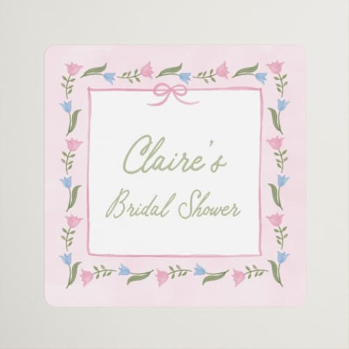 This is a garden custom stickers with standard by Creo Study called folk garden printing on uncoated sticker paper in sticker