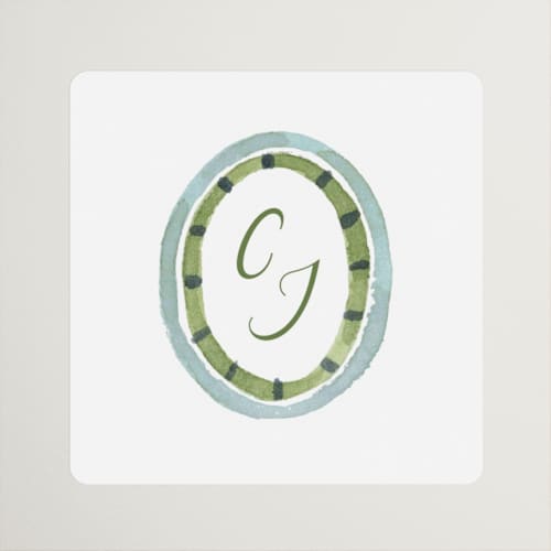 This is a celeste wedding favor labels with standard by Pati Cascino called alento printing on uncoated sticker paper in sticker
