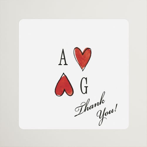 This is a lily wedding favor labels with standard by Pati Cascino called two hearts printing on uncoated sticker paper in sticker