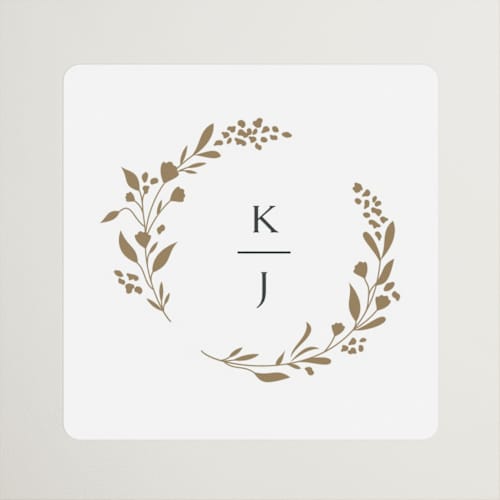 This is a cloudy wedding favor labels with standard by Jennifer Postorino called embrace printing on uncoated sticker paper in sticker