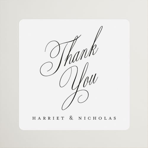 This is a noir slate wedding favor labels with standard by Ana de Sousa called written with love printing on uncoated sticker paper in sticker