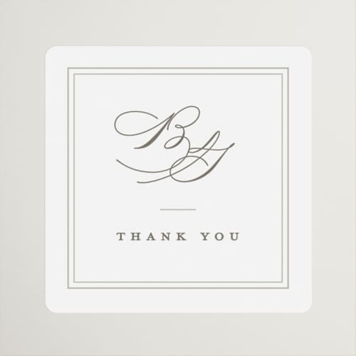 This is a cotton wedding favor labels with standard by Amy Kross called overlapping printing on uncoated sticker paper in sticker