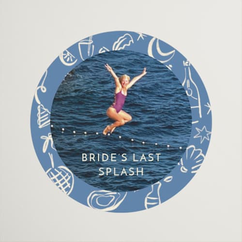 This is a sea wedding favor labels with standard by Pati Cascino called on the coast printing on uncoated sticker paper in sticker