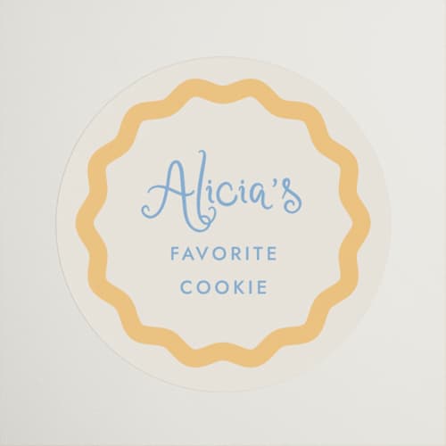 This is a melon custom stickers with standard by Megan Davis called augusta printing on uncoated sticker paper in sticker