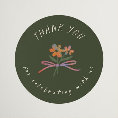 This is a confetti custom stickers with standard by 2birdstone called wildflowers printing on uncoated sticker paper in sticker