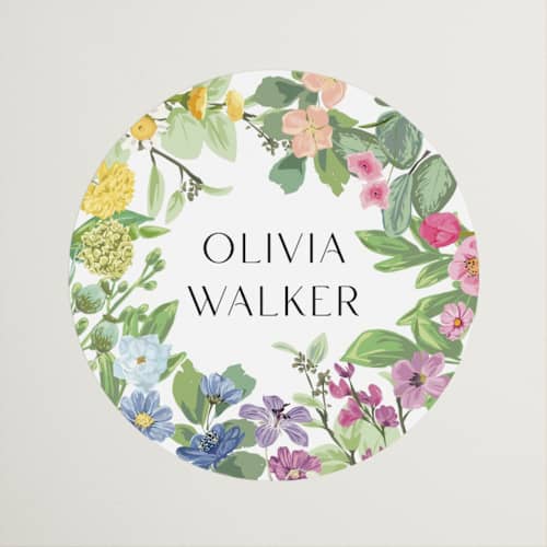 This is a cotton custom stickers with standard by Susan Moyal called flower garden printing on uncoated sticker paper in sticker