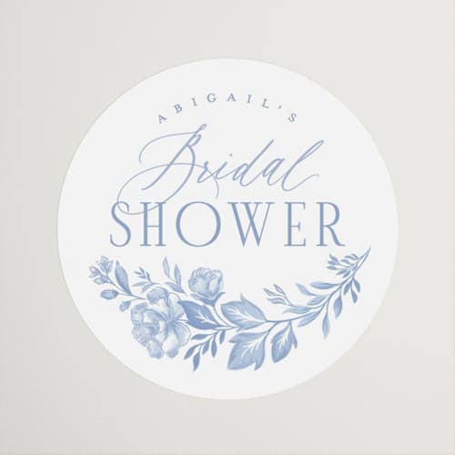 This is a periwinkle custom stickers with standard by Joanna Griffin called french blue printing on uncoated sticker paper in sticker