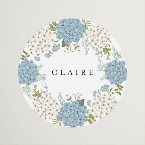 This is a cerulean custom stickers with standard by Susan Moyal called wedgewood printing on uncoated sticker paper in sticker