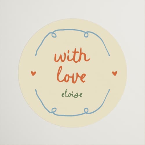 This is a verona custom stickers with standard by Stephanie Heinrich Godbout called cin cin printing on uncoated sticker paper in sticker