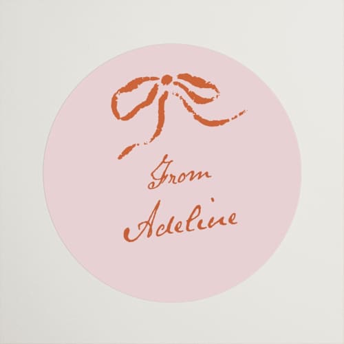 This is a poppy custom stickers with standard by Susan Zinader called classique printing on uncoated sticker paper in sticker