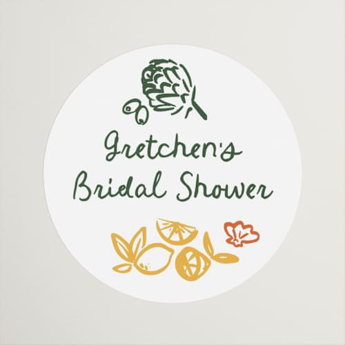 This is a basil custom stickers with standard by Jenna Holcomb called that's amore. printing on uncoated sticker paper in sticker