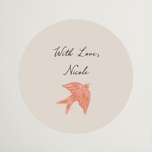 This is a garden custom stickers with standard by Elly called birdsong printing on uncoated sticker paper in sticker