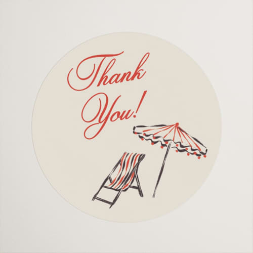 This is a lobster custom stickers with standard by Jackie Crawford called portofino printing on uncoated sticker paper in sticker