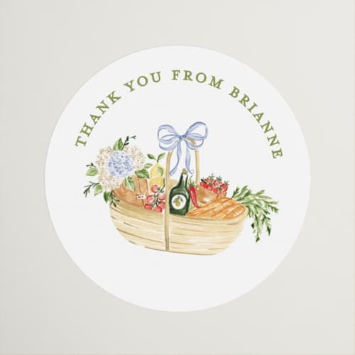 This is a sage leaf custom stickers with standard by Sarah Knight called market printing on uncoated sticker paper in sticker
