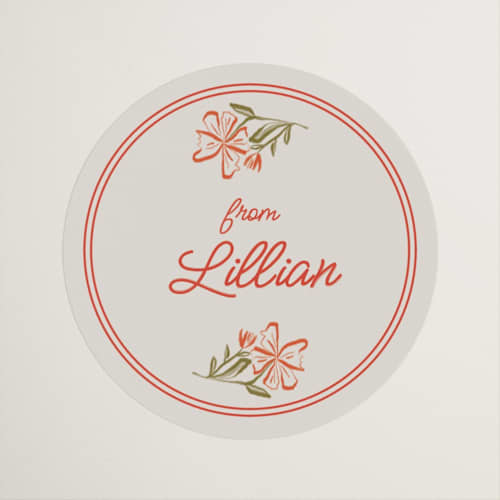 This is a poppy custom stickers with standard by Maja Cunningham called flora printing on uncoated sticker paper in sticker