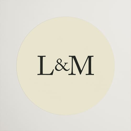 This is a midnight wedding favor labels with standard by mo kelley called classic initials printing on uncoated sticker paper in sticker