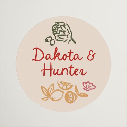 This is a cabernet wedding favor labels with standard by Jenna Holcomb called that's amore. printing on uncoated sticker paper in sticker