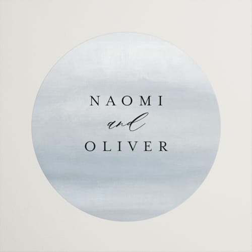 This is a pearl wedding favor labels with standard by Nicole Walsh called gilded frame printing on uncoated sticker paper in sticker