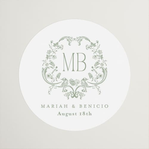 This is a leaf wedding favor labels with standard by Sherley Ferreira called eternal grace printing on uncoated sticker paper in sticker