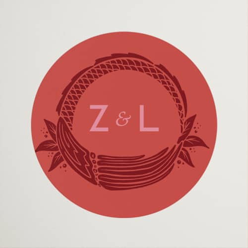 This is a ruby wedding favor labels with standard by Ghia Designs called fiery printing on uncoated sticker paper in sticker