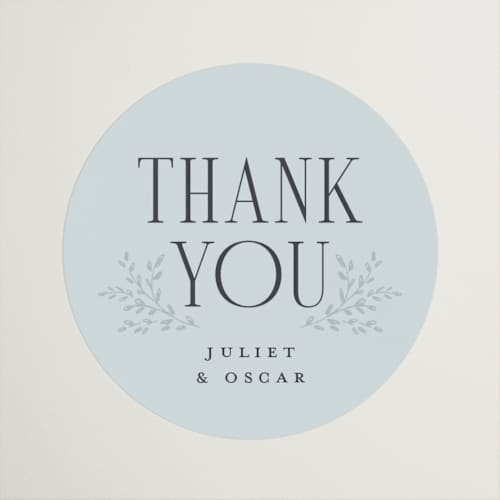 This is a mist wedding favor labels with standard by Laura Hankins called enchanted printing on uncoated sticker paper in sticker