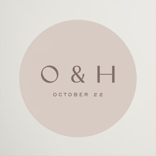 This is a blush wedding favor labels with standard by Pixel and Hank called salted printing on uncoated sticker paper in sticker