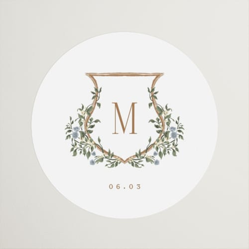 This is a lake wedding favor labels with standard by Leah Bisch called arbour printing on uncoated sticker paper in sticker