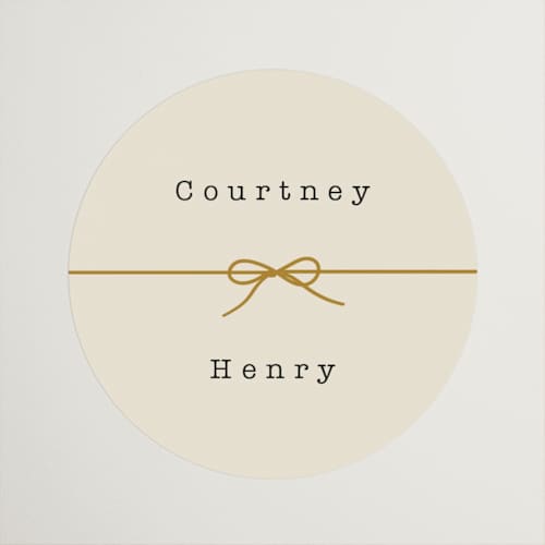 This is a ivory wedding favor labels with standard by Baumbirdy called bow tie printing on uncoated sticker paper in sticker