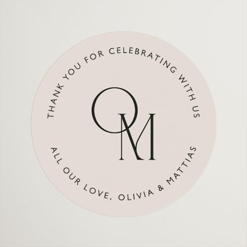 This is a linen wedding favor labels with standard by Kelly Schmidt called modern corner printing on uncoated sticker paper in sticker