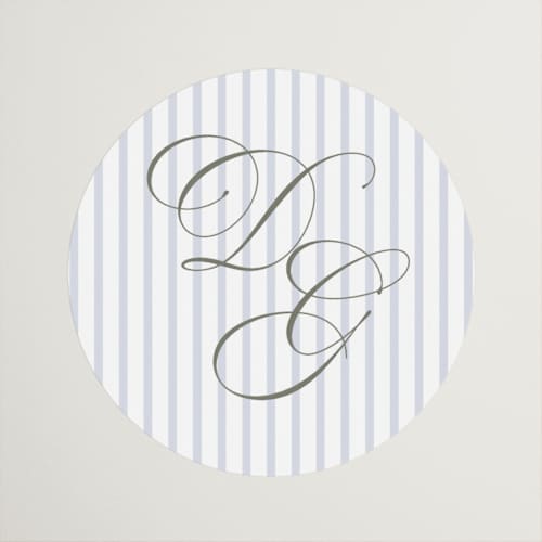 This is a sky wedding favor labels with standard by Everett Paper Goods called ocean point printing on uncoated sticker paper in sticker