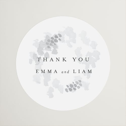 This is a classic white wedding favor labels with standard by Design Lotus called a thousand years printing on uncoated sticker paper in sticker