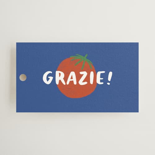 This is a capri gift tags with standard by Julia Starr called buon appetito! printing on signature in tag