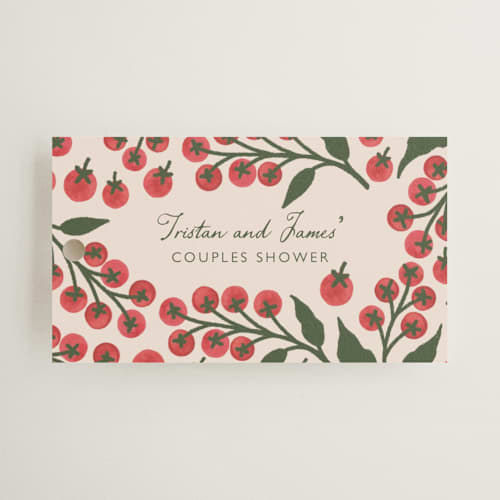 This is a tomato gift tags with standard by Katharine Watson called cherry tomatoes printing on signature in tag