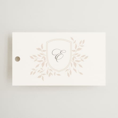 This is a chiffon wedding favor tags with standard by Kristie Kern called aperol printing on signature in tag